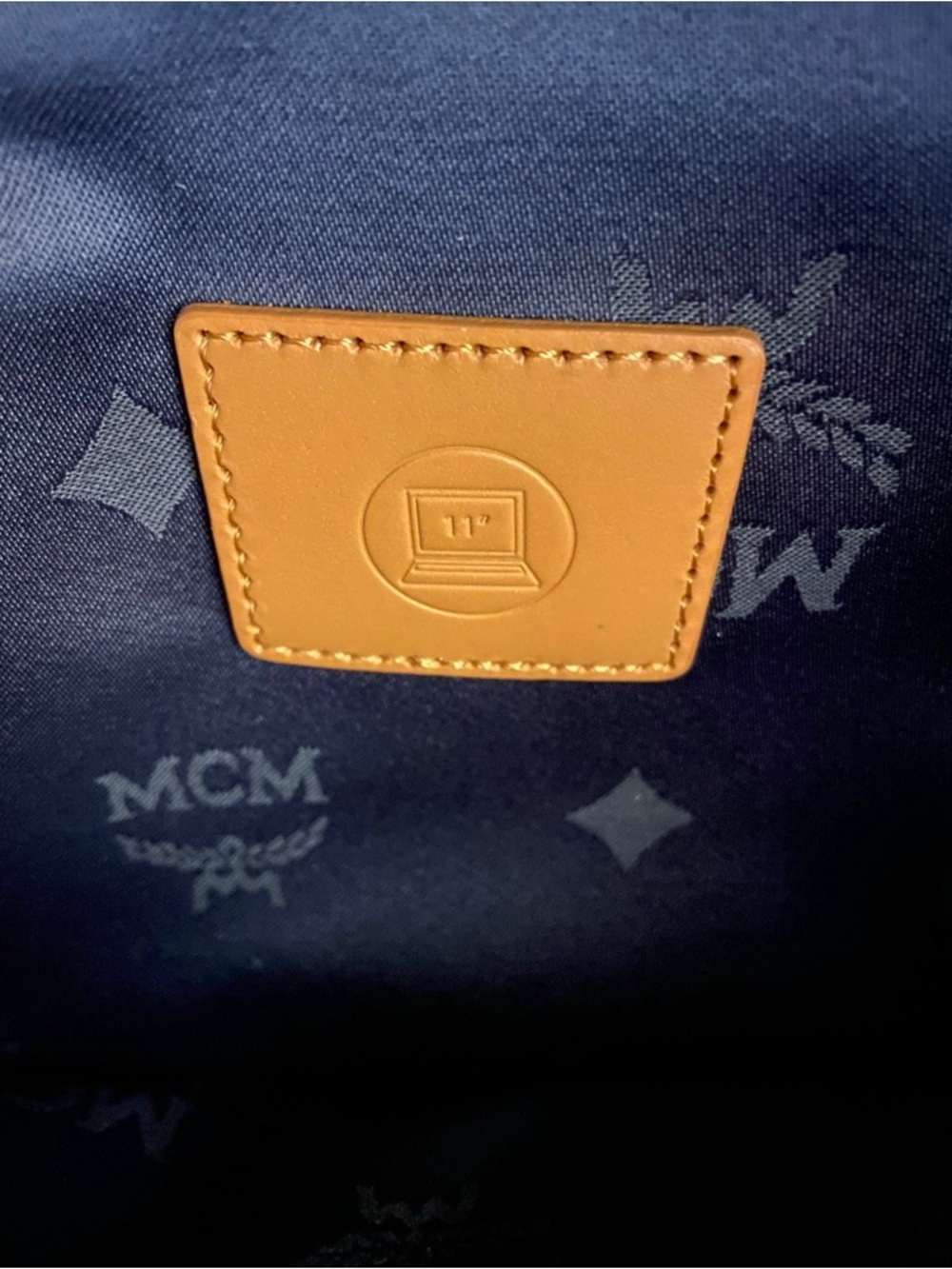 MCM Pink Leatherette Logo Studded Bag with Gold Hardware - Picture 6 of 8